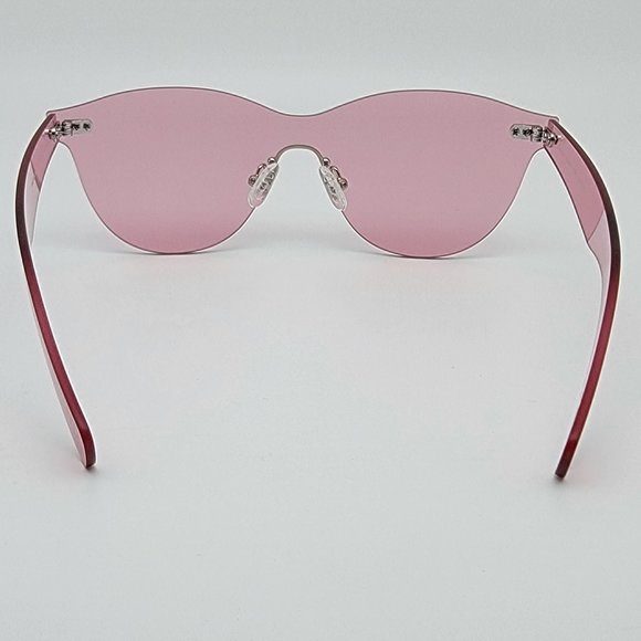 Garrett Leight Hampton Shield Crystal Pink Frame and Lens Sunglasses w/ Case main image 8